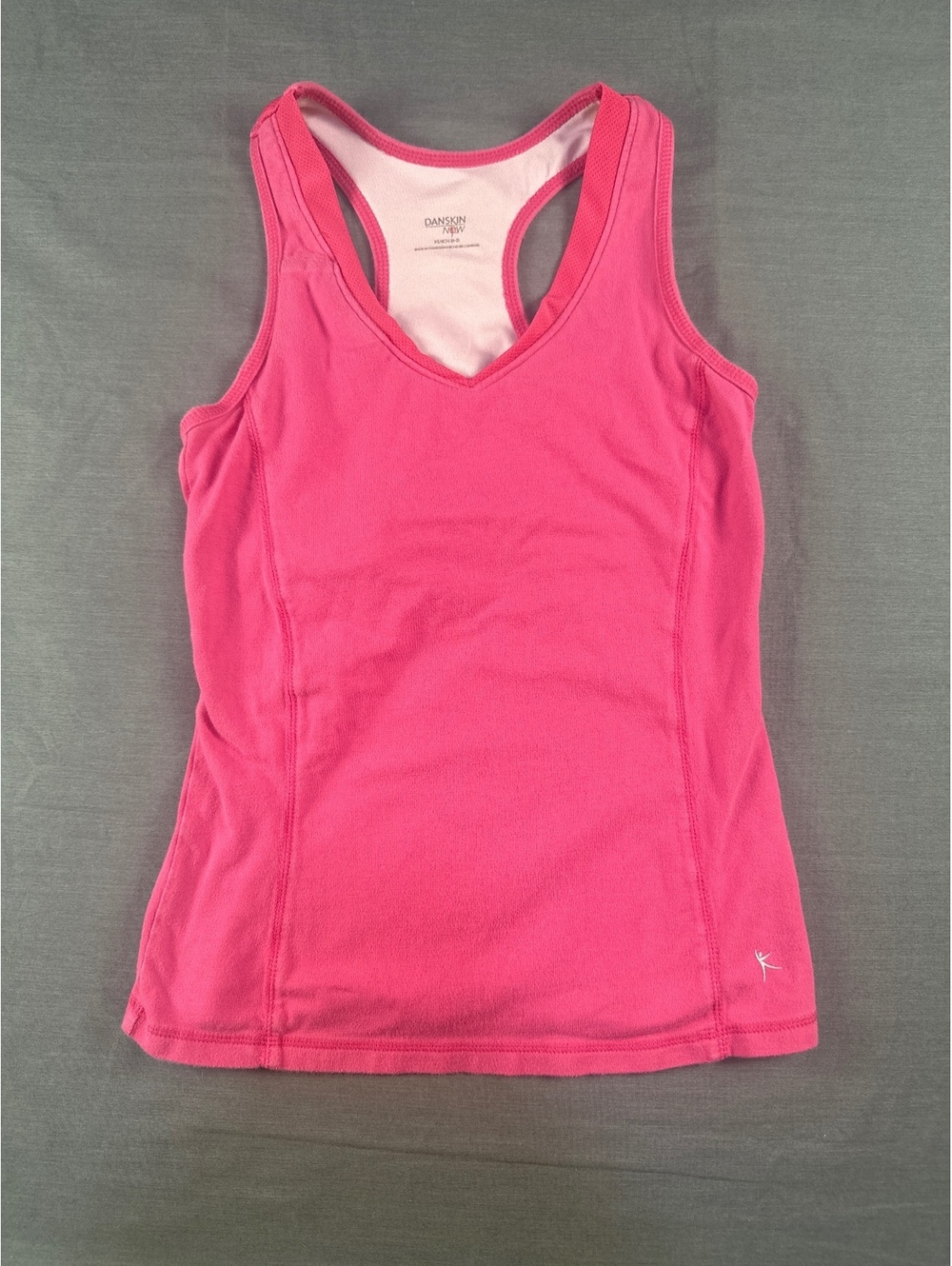 Danskin Now Women's Pink Racerback Athletic Tank Top, Size XS